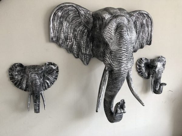 olifant-xxl-polystone-decoratie-zwart-zilver