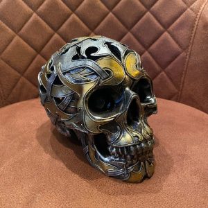 Steampunk skull zilver/goud